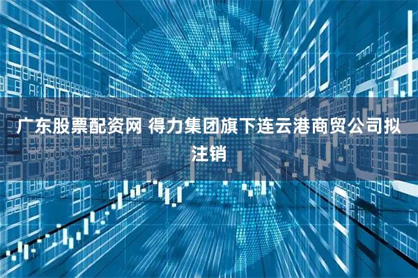 广东股票配资网 得力集团旗下连云港商贸公司拟注销