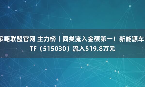 策略联盟官网 主力榜丨同类流入金额第一!新能源车ETF(515030)流入519.8万元