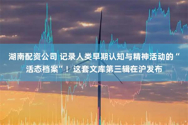 湖南配资公司 记录人类早期认知与精神活动的“活态档案”!这套文库第三辑在沪发布