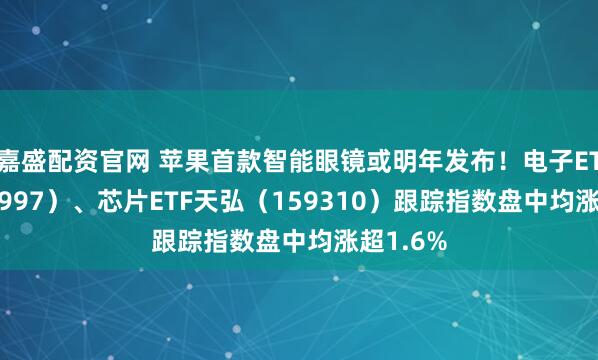 嘉盛配资官网 苹果首款智能眼镜或明年发布！电子ETF（159997）、芯片ETF天弘（159310）跟踪指数盘中均涨超1.6%